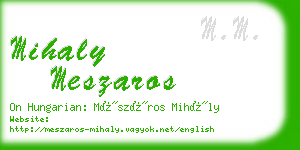 mihaly meszaros business card